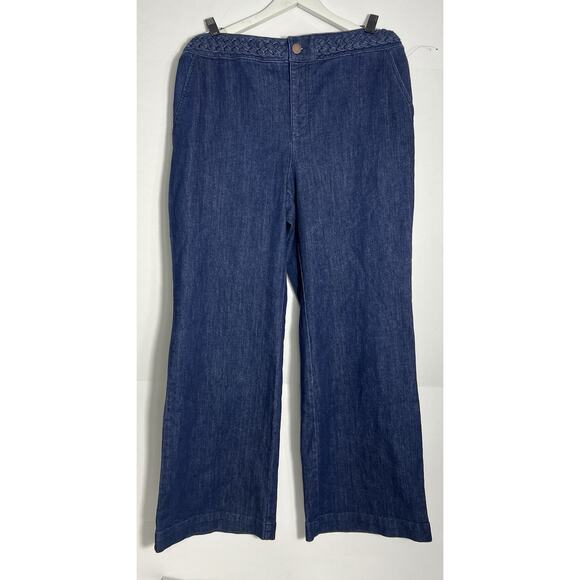 Charter Club Women's Willow Wash Braided-Waist High-Rise Flare Jeans SZ 16 - Picture 1 of 8